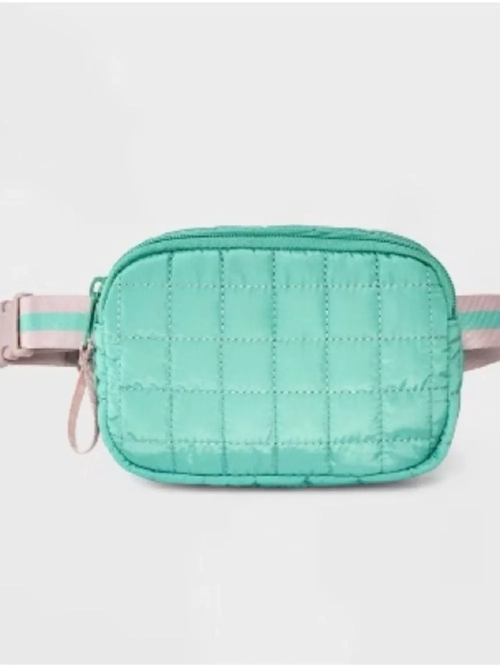 Girls Quilted Fanny Crossbody Teal Belt Bag